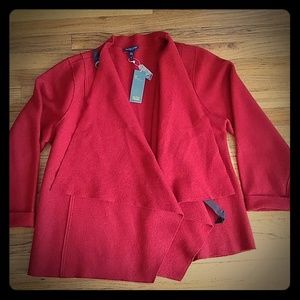 Eileen Fisher Boiled wool draped sweater.